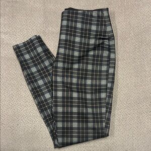 Women’s Plaid Grey Trouser Leggings